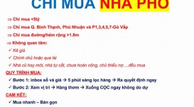 Cần mua nhà phố Q.Bình Thạnh, Phú Nhuận và 5 Phường Gò Vấp